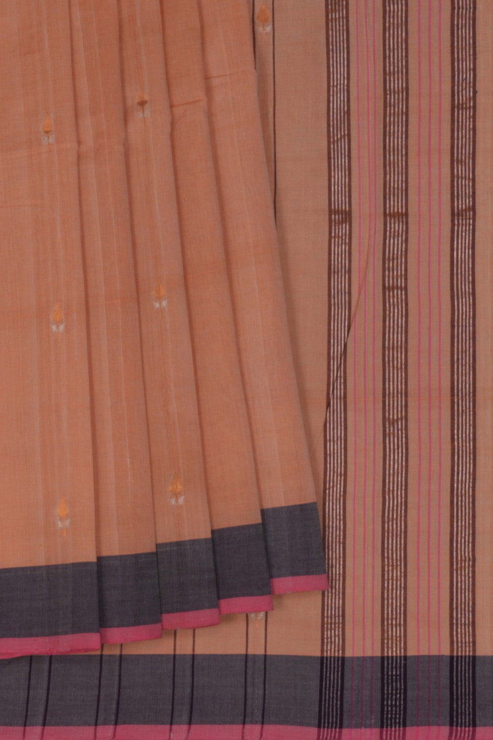 Image of South Cotton Peach Saree